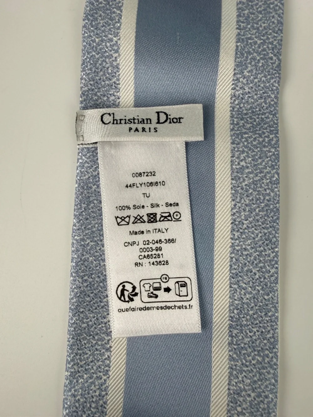 Christian Dior Dioriviera Tiole de Jouy Mitzah Blue Silk Floral Bandeau Scarf